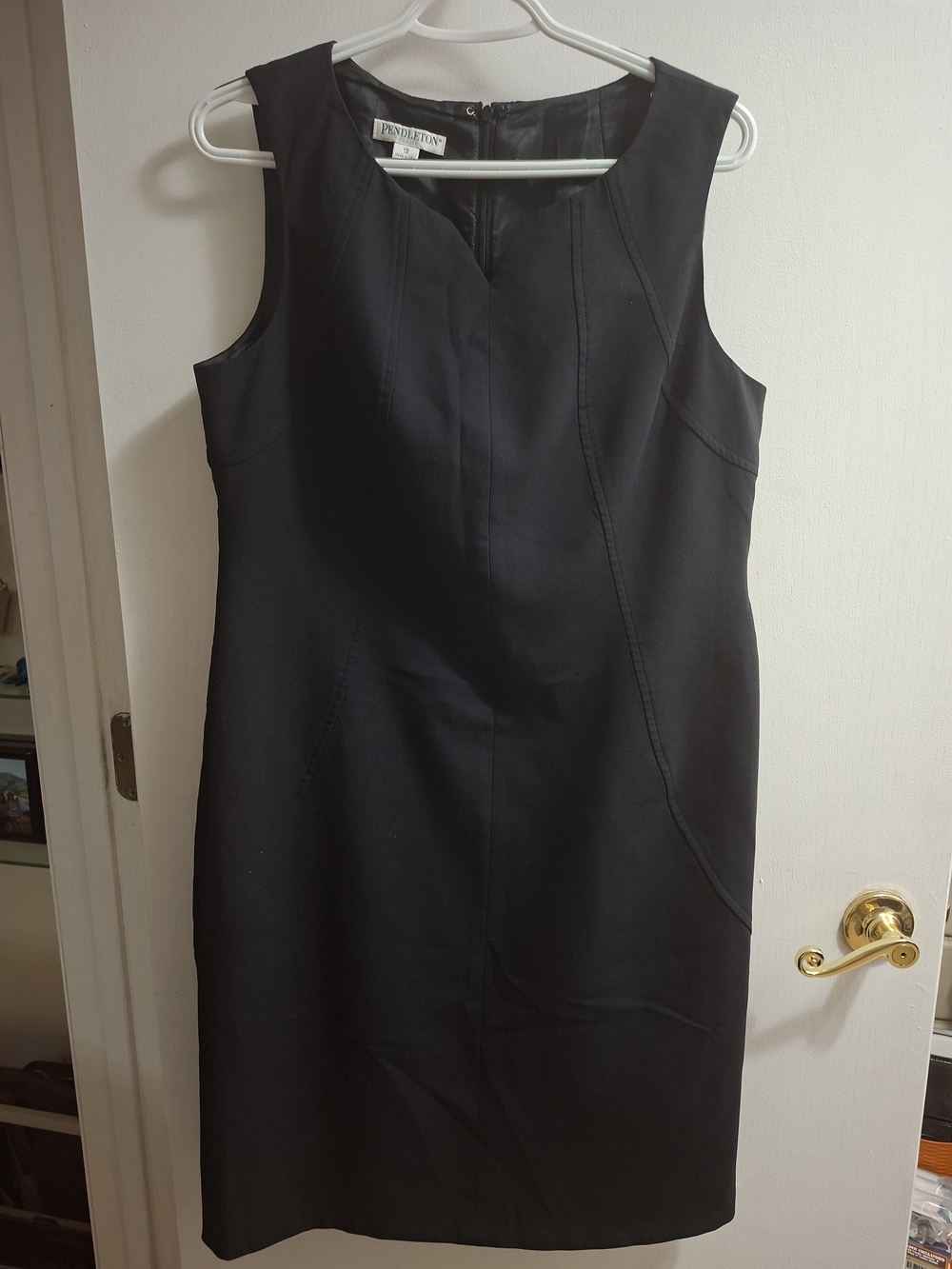 Pendleton Black Sleeveless Sheath Dress